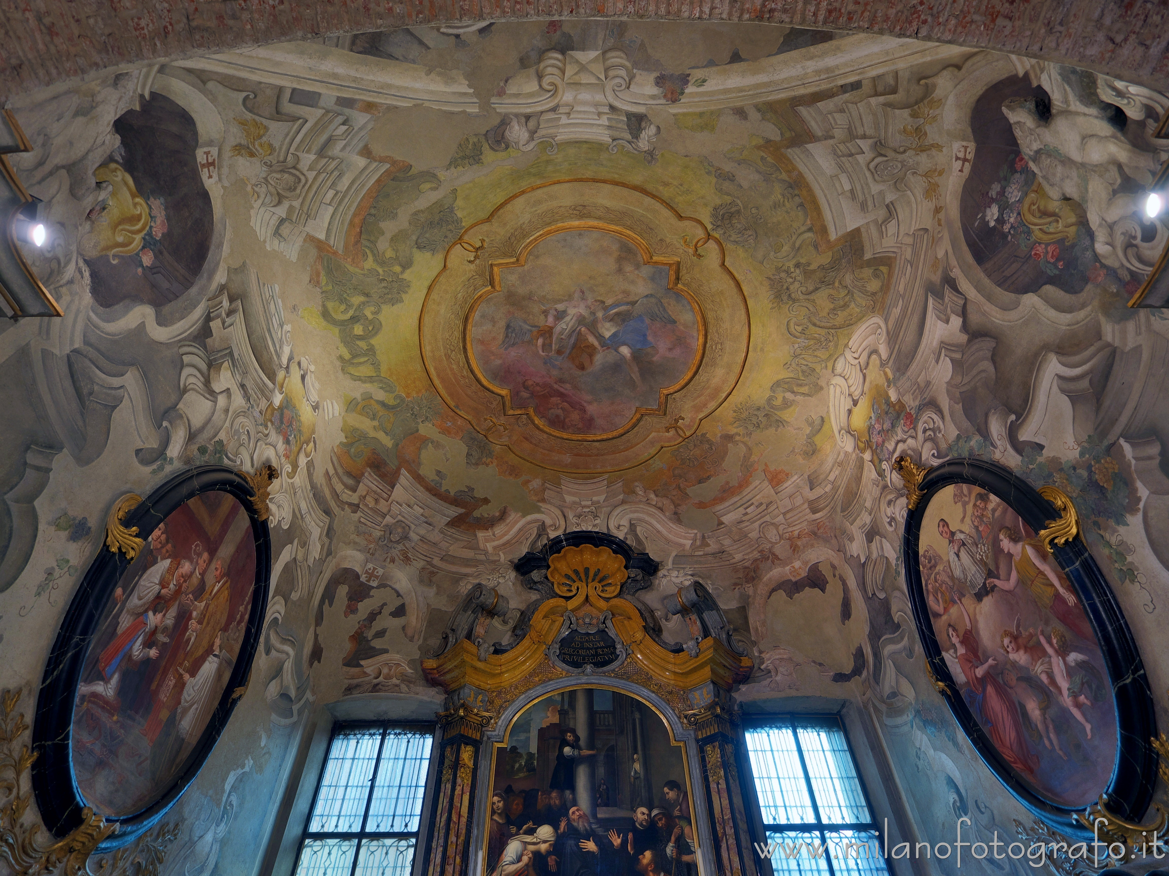 Milan (Italy) - Ceiling of the Chapel of San Benedict in the Basilica of San Simpliciano